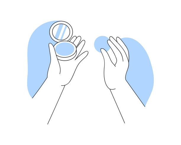 矢量插图简约生活用品镜子