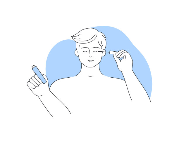 矢量插图简约生活用品镜子