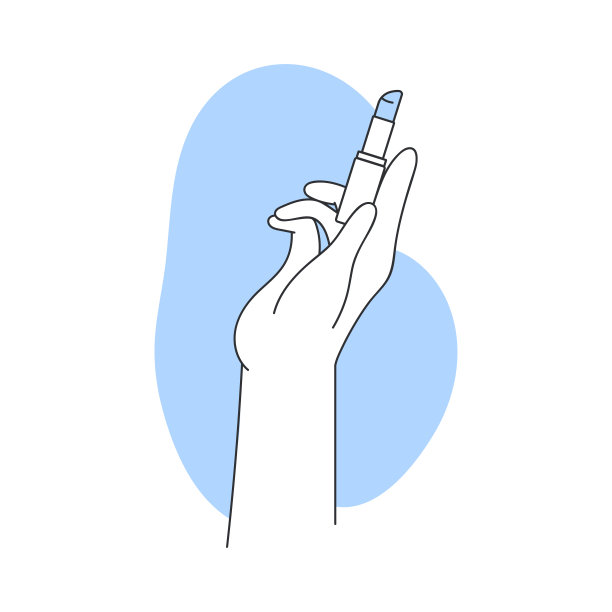 矢量插图简约生活用品镜子