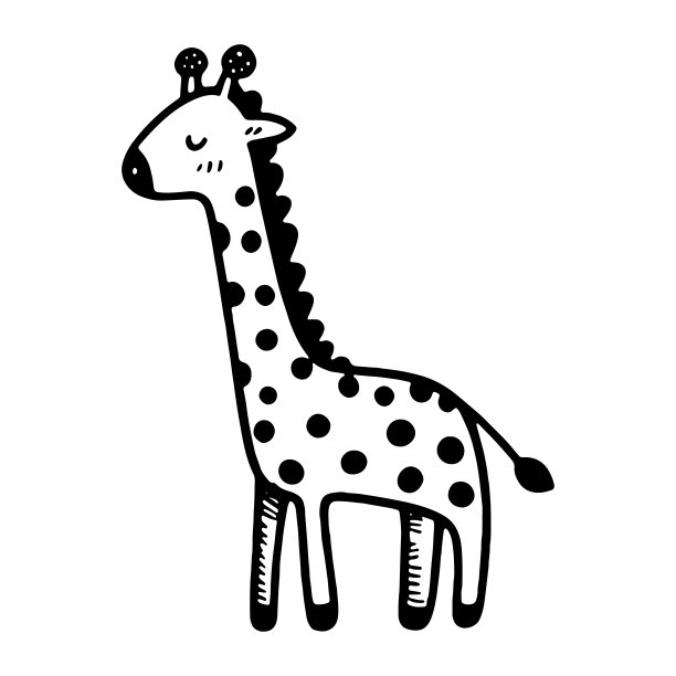 长颈鹿简笔画