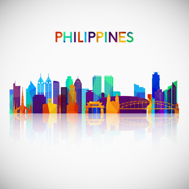 菲律宾地标建筑插画海报