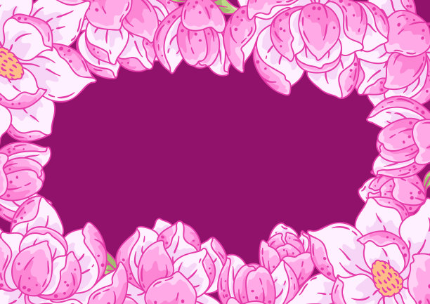 紫色的玉兰花花卉写真