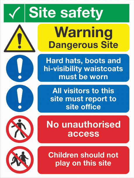 警告标识,建筑业,危险