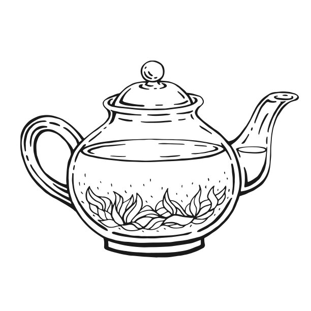 芙蓉茶,花茶,草图