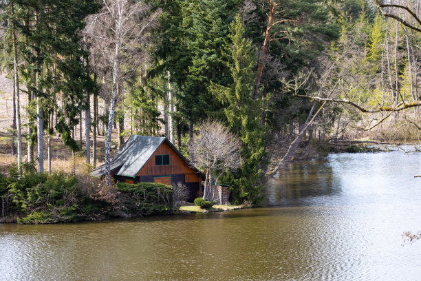 水边木房子