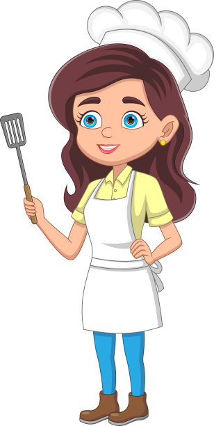餐饮logo卡通小女孩