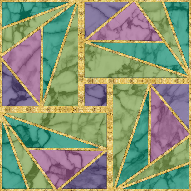 抽象几何镶嵌瓷砖背景