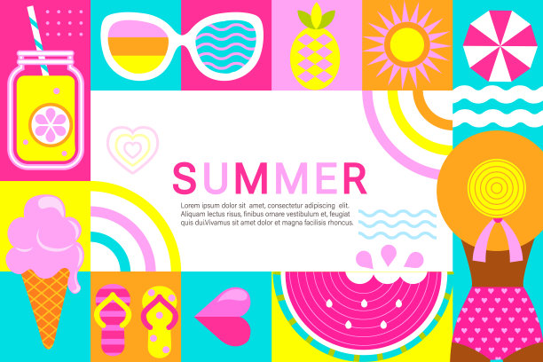 夏季饮料宣传海报设计