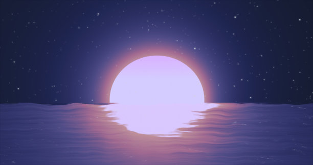 月光意境山水插图
