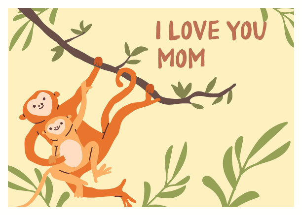 猴妈妈和小猴子