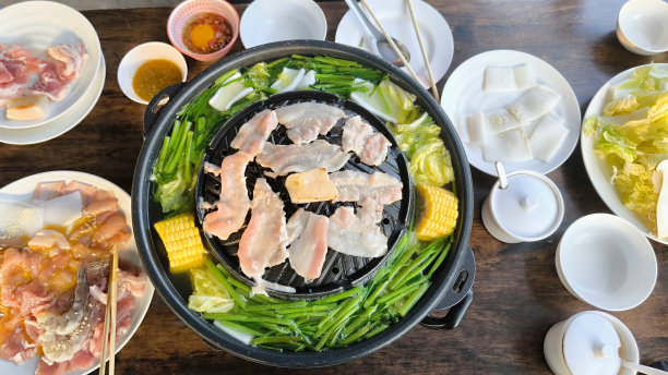 膳食,锅,健康生活方式