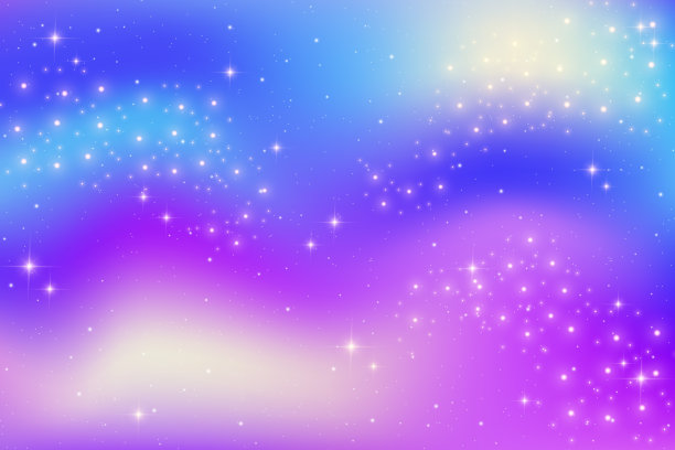 蓝紫深色璀璨星空