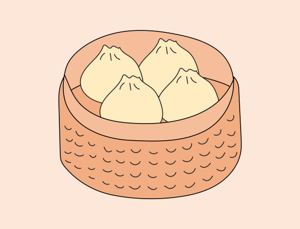中式美食插画插图
