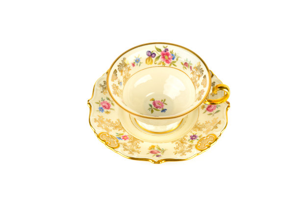 茶碟,瓷器,白色背景