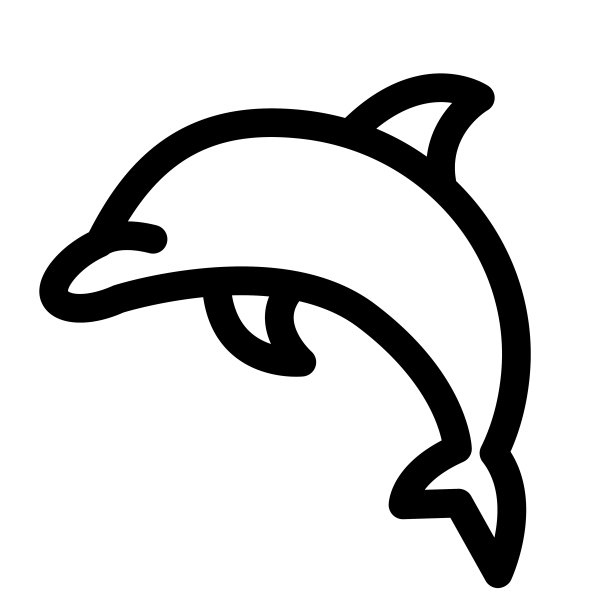 海豚线条