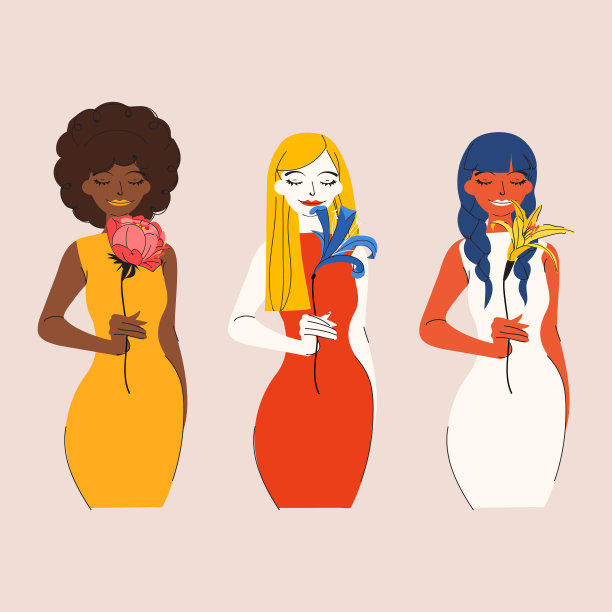 妇女节时尚卡片背景
