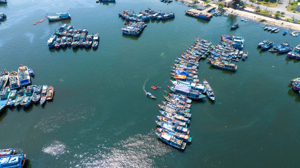 高清渔港图片