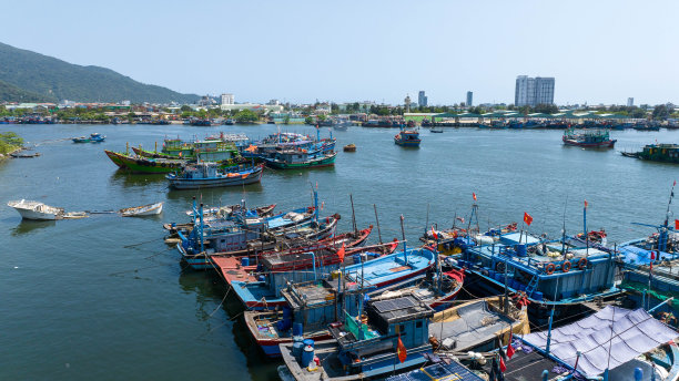 高清渔港图片