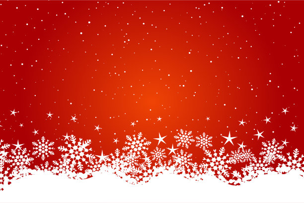 矢量雪景圣诞快乐雪花圣诞海报