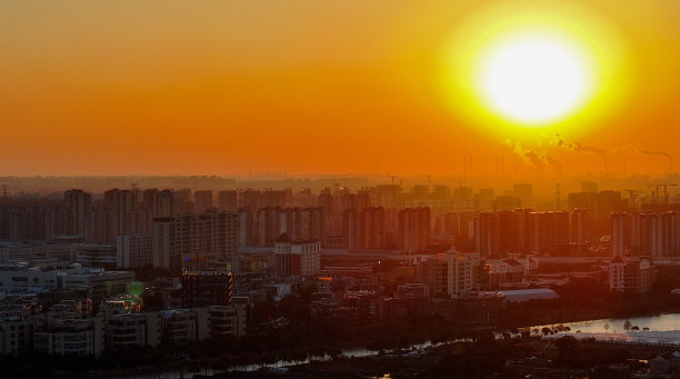 上海日落高清摄影图