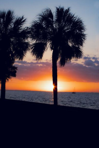 戏剧性的天空,海景,云