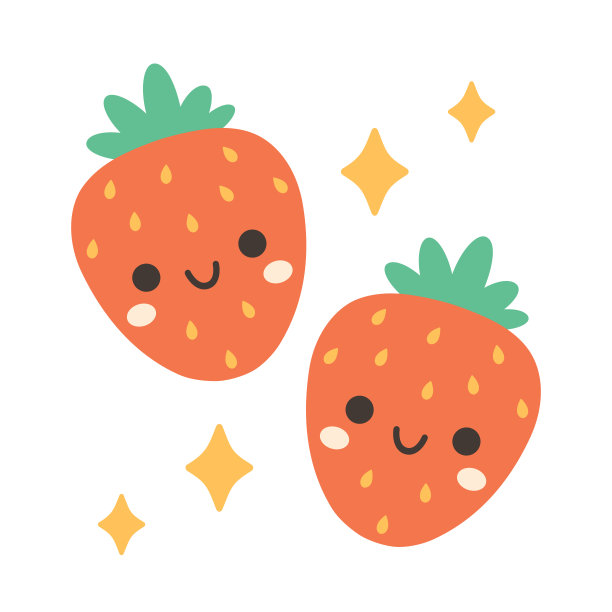 草莓,浆果,表情符号