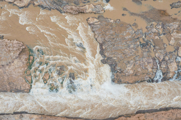 高清黄河细沙沙漠化图片