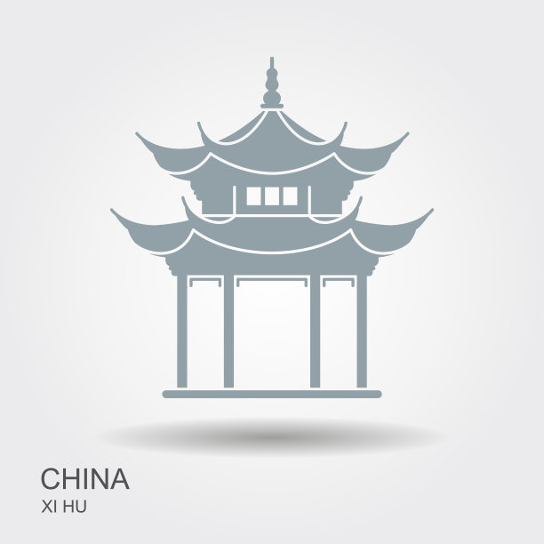 和谐塔中国风山水意境