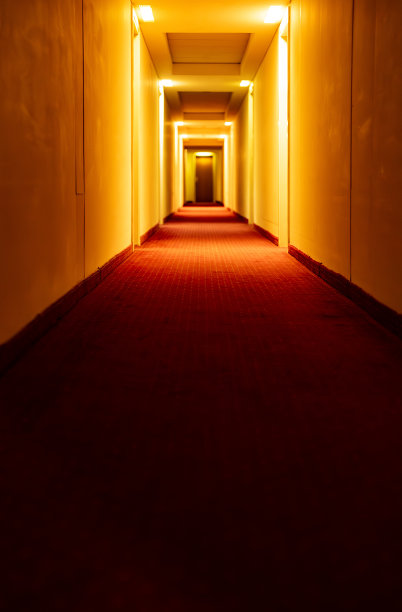 豪华酒店过道灯光及地毯