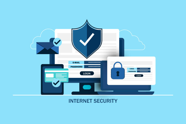 网络安全蓝色科技互联网海报