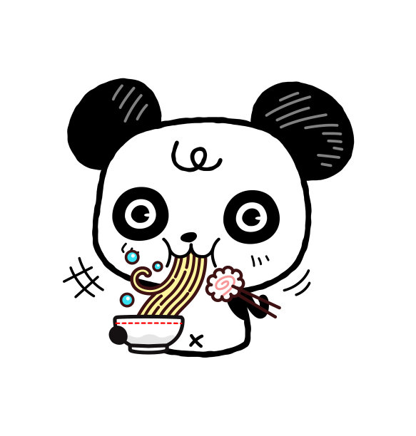 中餐吉祥物logo