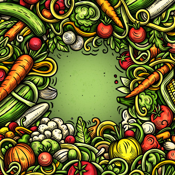 蔬菜卡通边框
