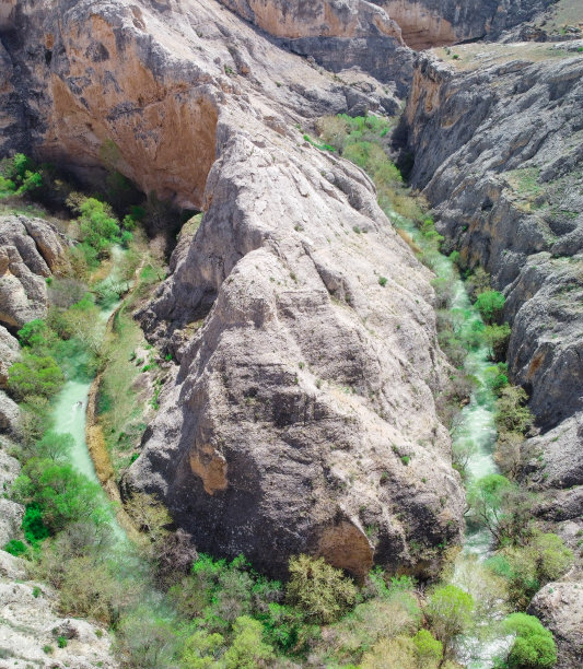 大峡谷,瀑布,红砂岩