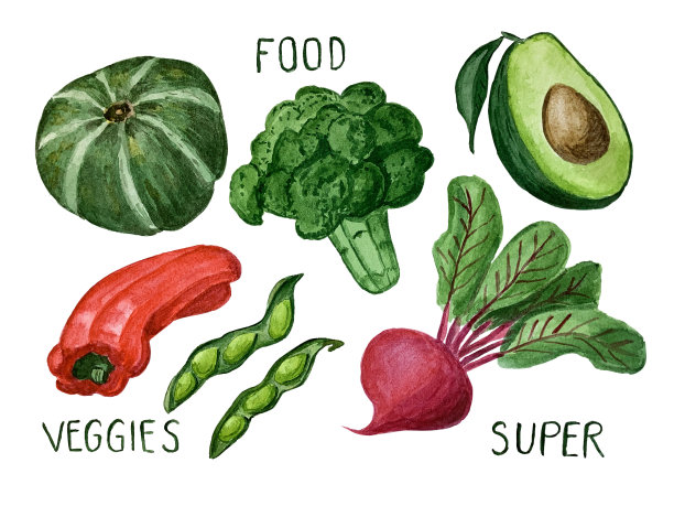 彩绘果蔬菜单图片