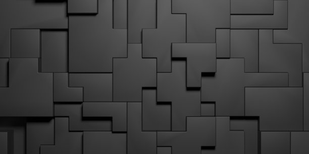 极简几何抽象黑白画面