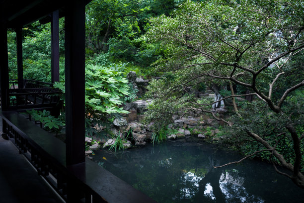 绿色中国风景名胜艺术