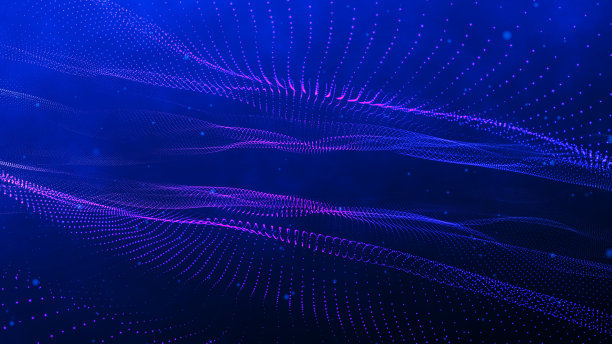蓝紫色动感抽象梦幻 科技背景