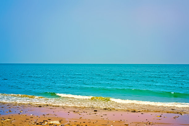 海平面日出景观图片