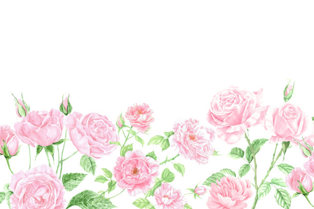 浪漫玫瑰粉色典雅无框画