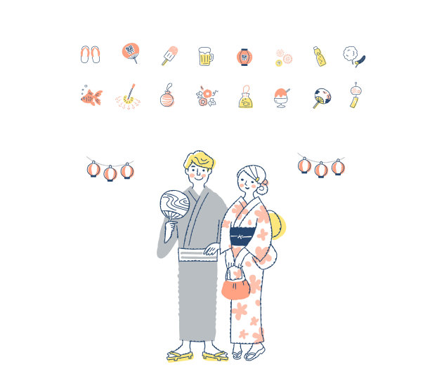 传统市井女人插画