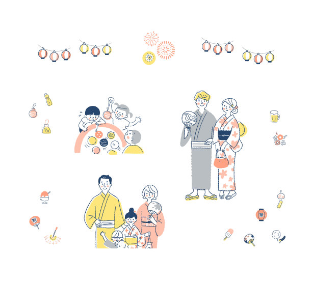 传统市井女人插画