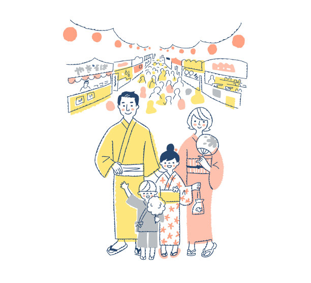 传统市井女人插画