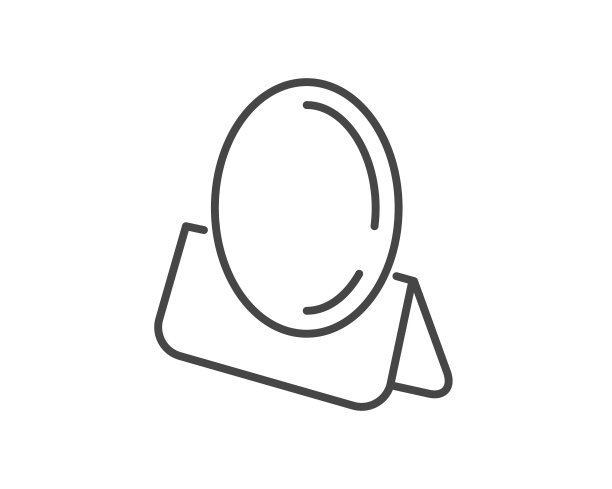 矢量插图简约生活用品镜子