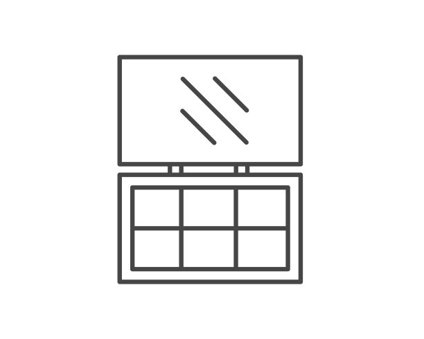 矢量插图简约生活用品镜子