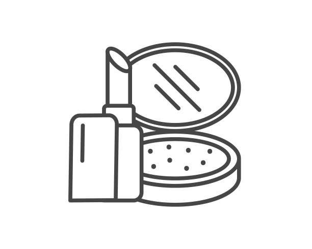 矢量插图简约生活用品镜子