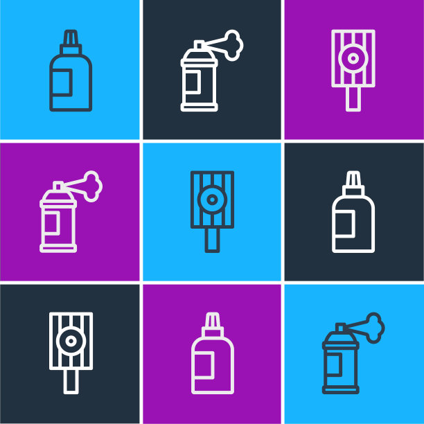 涂鸦复古风格手绘街头艺术插画