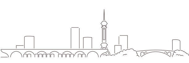 石家庄地标矢量图