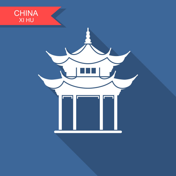 和谐塔中国风山水意境