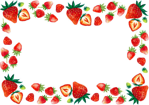 手绘橙色切片水果图案