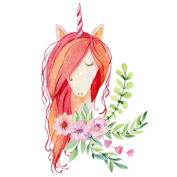 卡通手绘梦幻独角兽